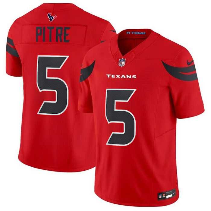 Men & Women & Youth Houston Texans 5 Jalen Pitre Red 2024 Alternate F.U.S.E Vapor Football Stitched Jersey